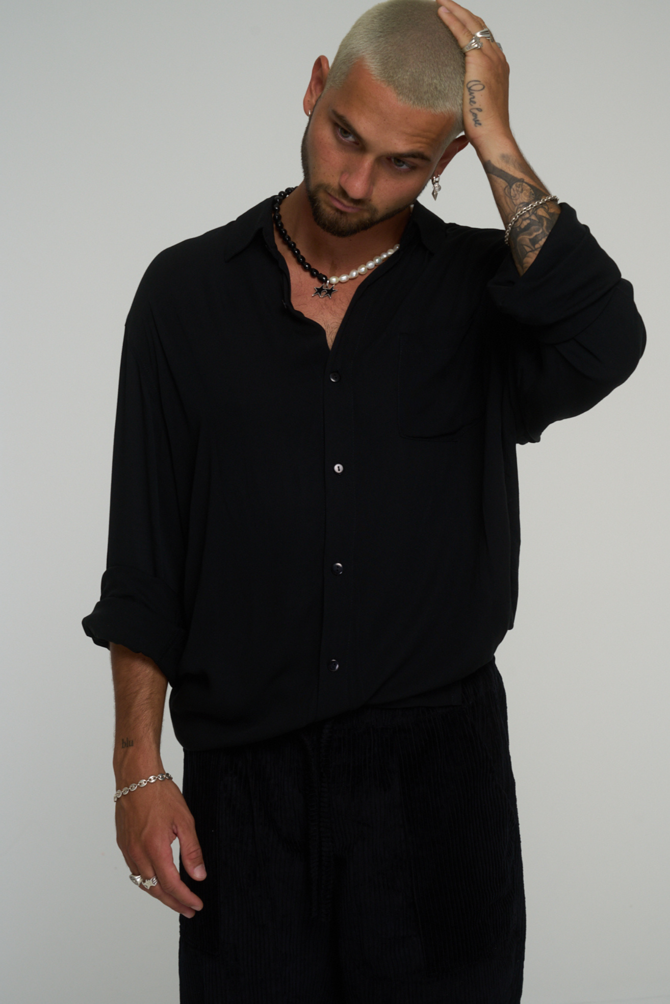 VERONA LONG SLEEVE SHIRT | BAMBOO | BLACK