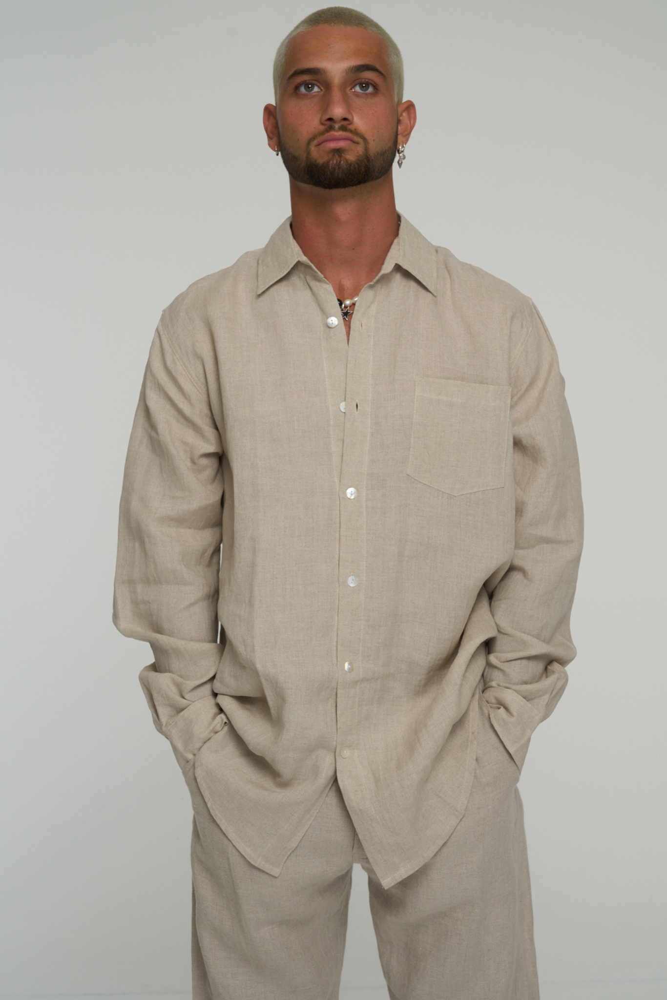 MORRISON LONG SLEEVE SHIRT | LINEN | NATURAL