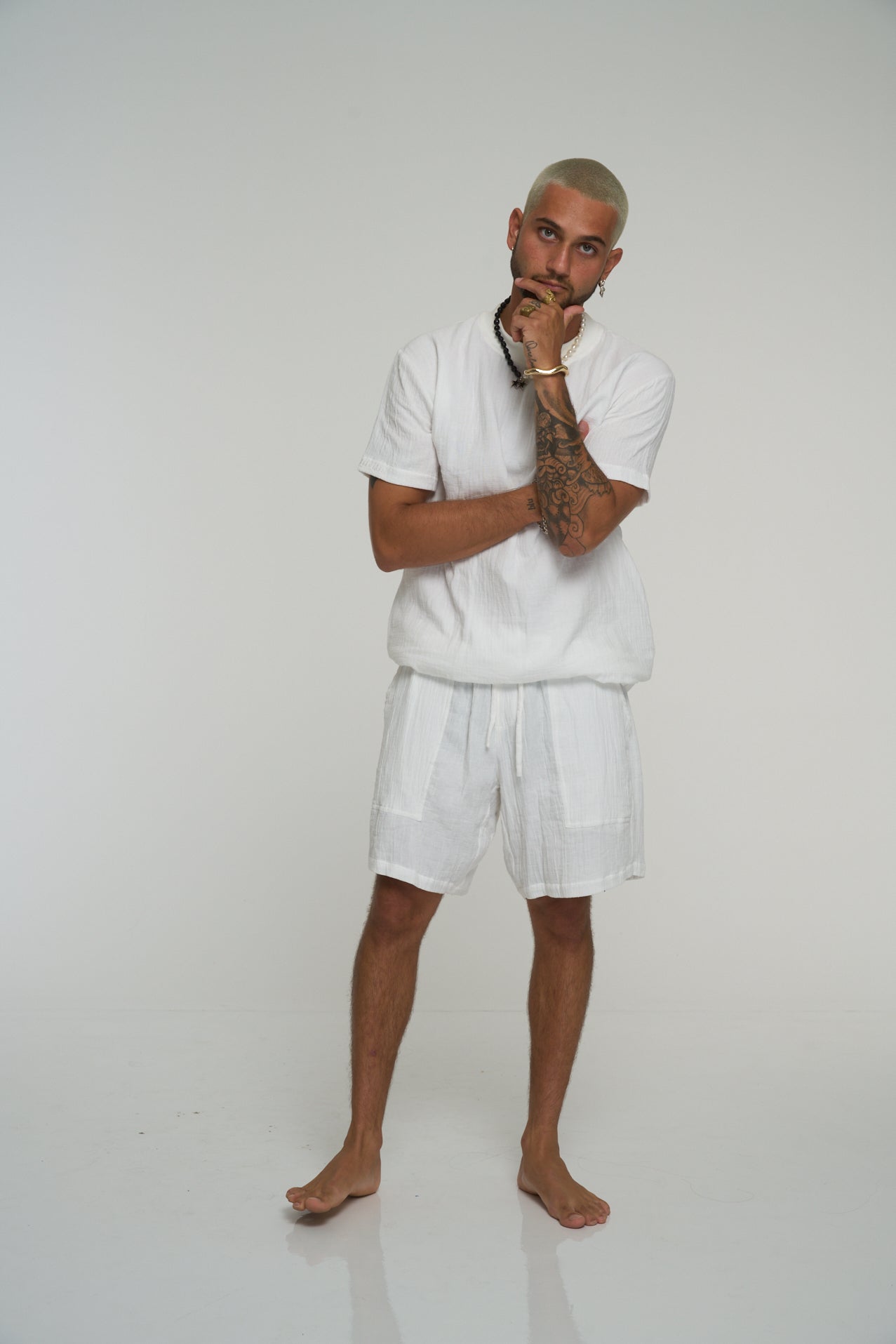 KIEDIS COMFY SHORT | TERRY COTTON | WHITE