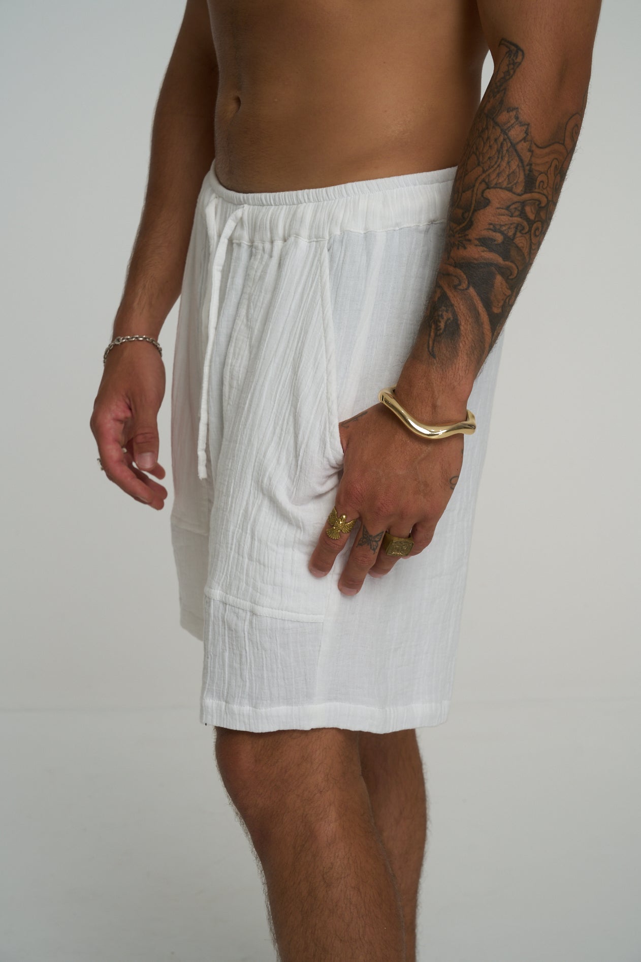 KIEDIS COMFY SHORT | TERRY COTTON | WHITE